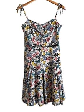 L.L. Bean Butterfly Shoulder Tie Shoulder rayon dress size 6 Shell: 100% rayon,